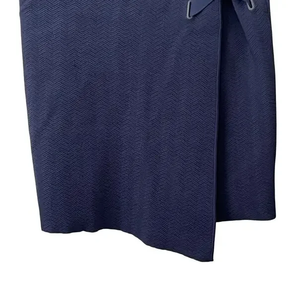 NWT Jonathan Simkhai Straight Laced Skirt Crop Tank Top Outfit Stretch Knit Navy - Picture 9 of 12